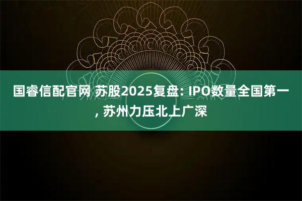 国睿信配官网 苏股2025复盘: IPO数量全国第一, 苏州力压北上广深